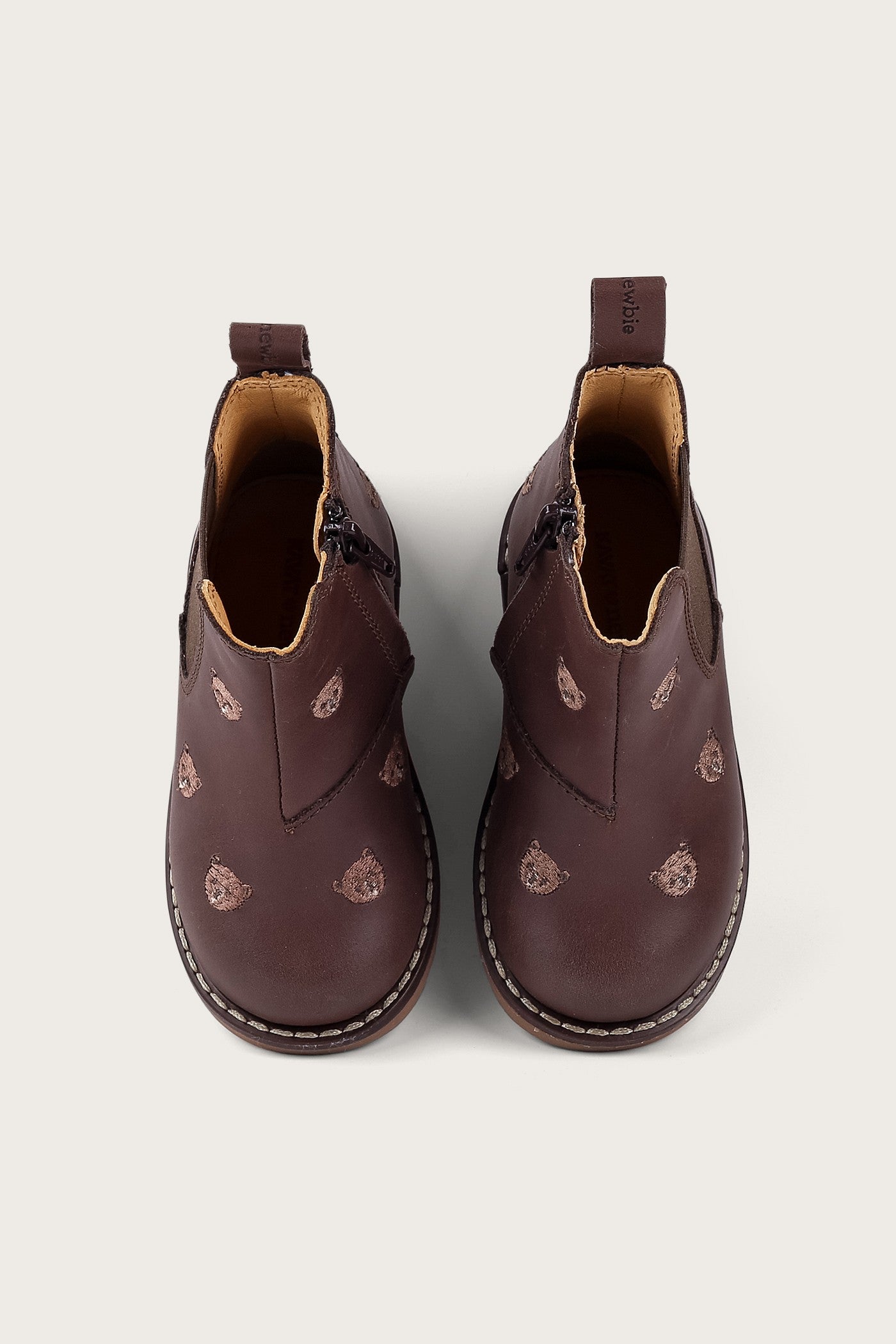 Kids brown patterned chelsea boots Linghem