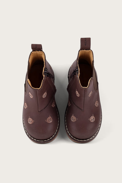 Kids brown patterned chelsea boots Linghem