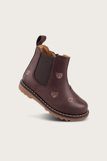 Kids brown patterned chelsea boots Linghem