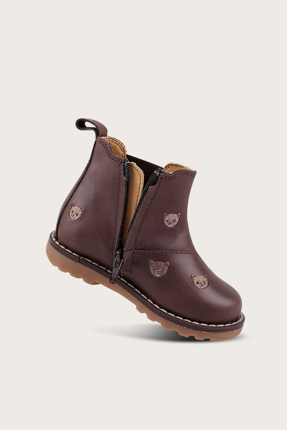 Kids brown patterned chelsea boots Linghem