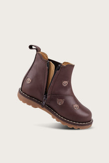 Kids brown patterned chelsea boots Linghem