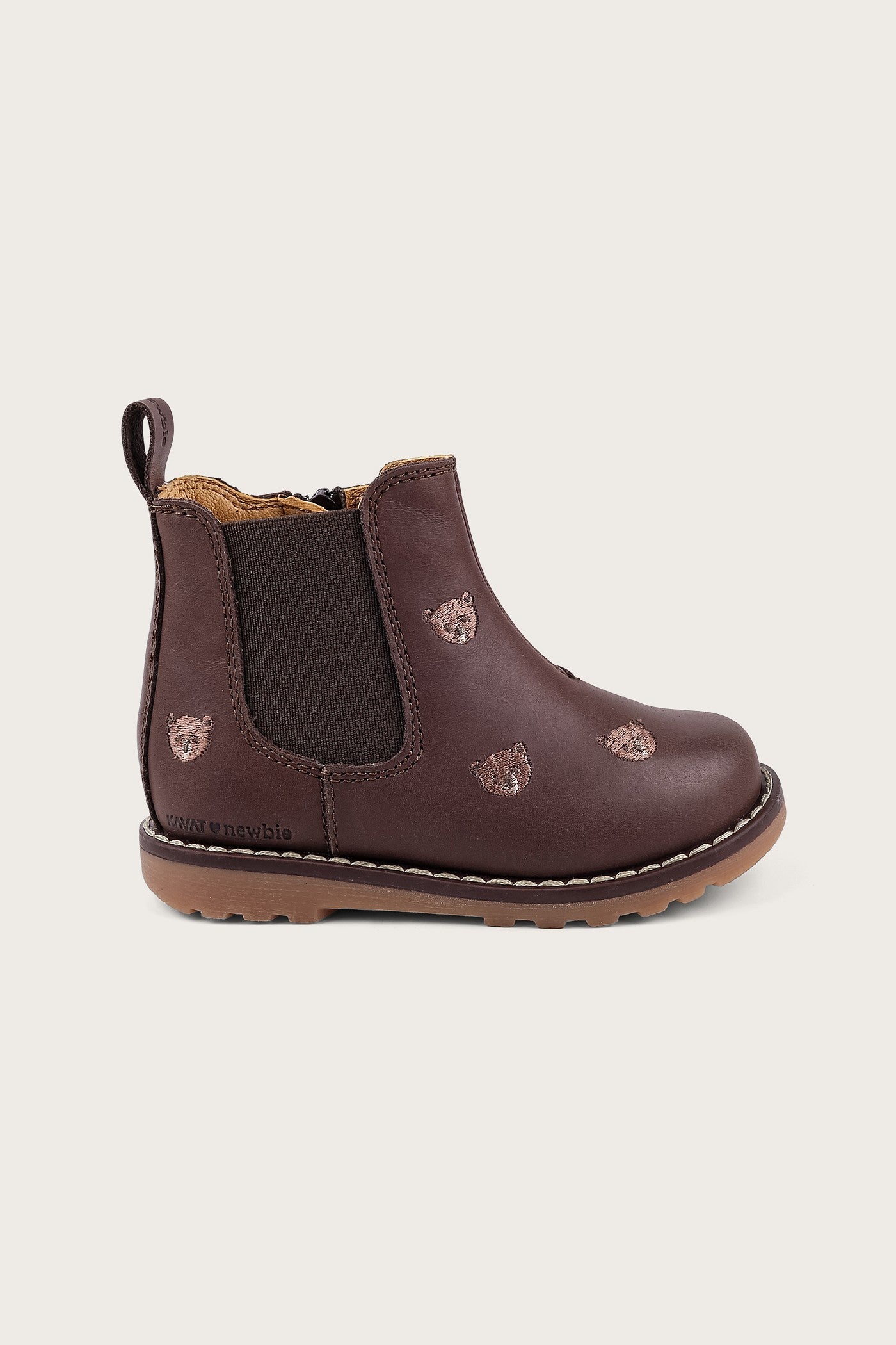 Kids brown patterned chelsea boots Linghem