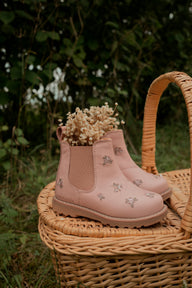 Kids pink floral chelsea boots Linghem