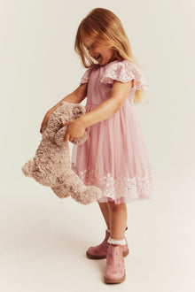 Kids pink floral chelsea boots Linghem