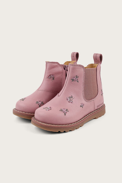 Kids pink floral chelsea boots Linghem