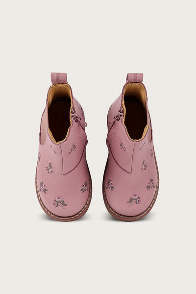 Kids pink floral chelsea boots Linghem