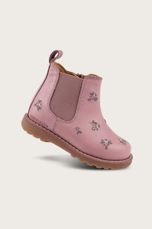 Kids pink floral chelsea boots Linghem