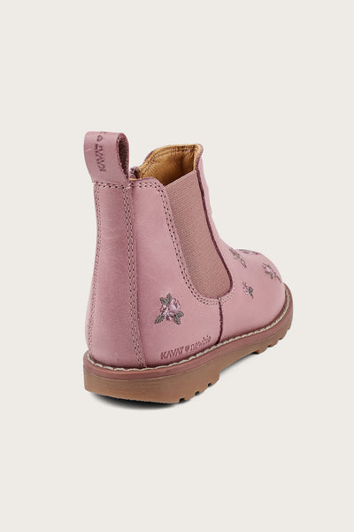 Kids pink floral chelsea boots Linghem
