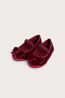 Baby & kids red soft velvet ballet shoes