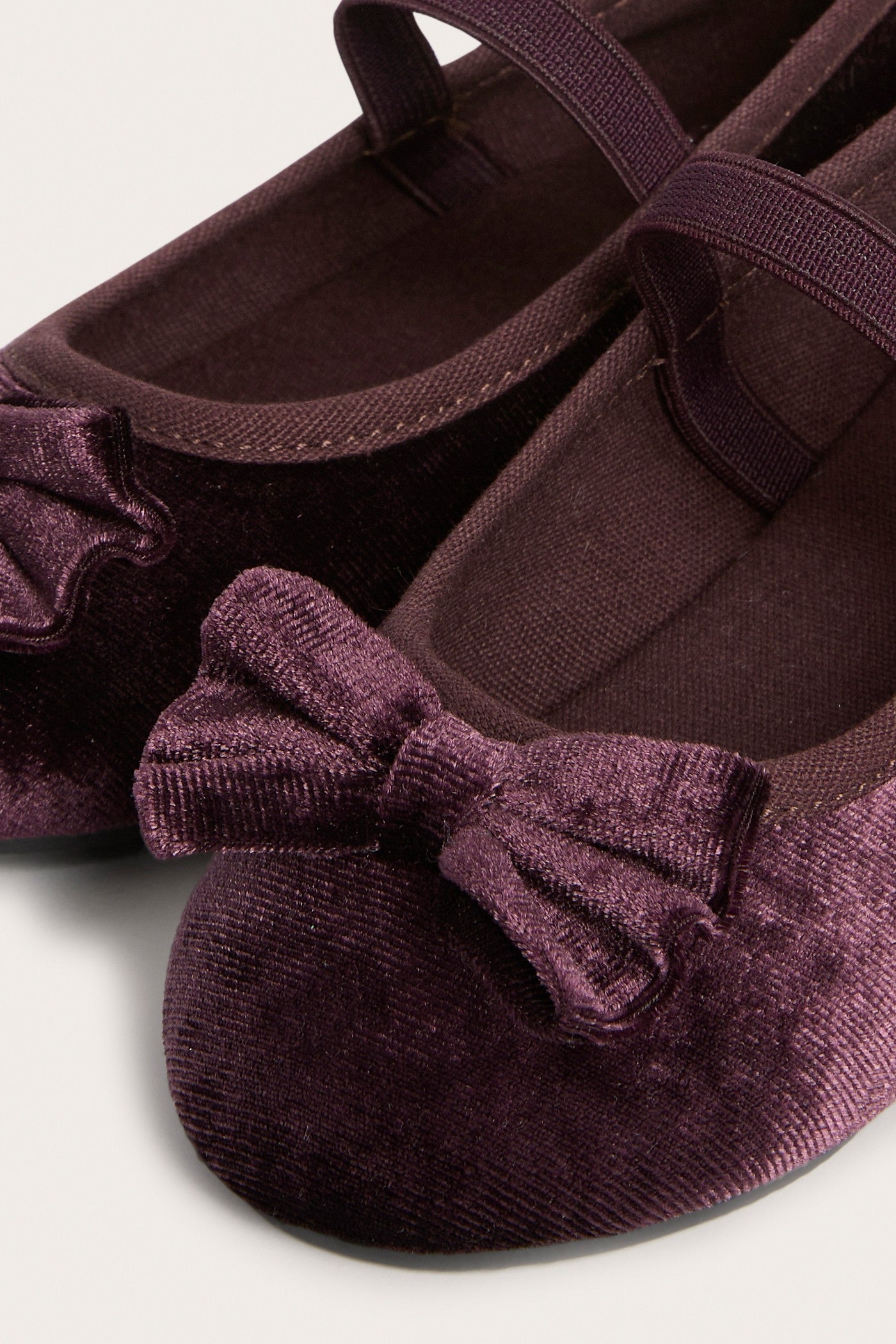 Baby & Kids purple soft velvet ballet shoes