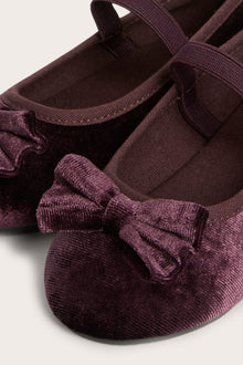 Baby & Kids purple soft velvet ballet shoes