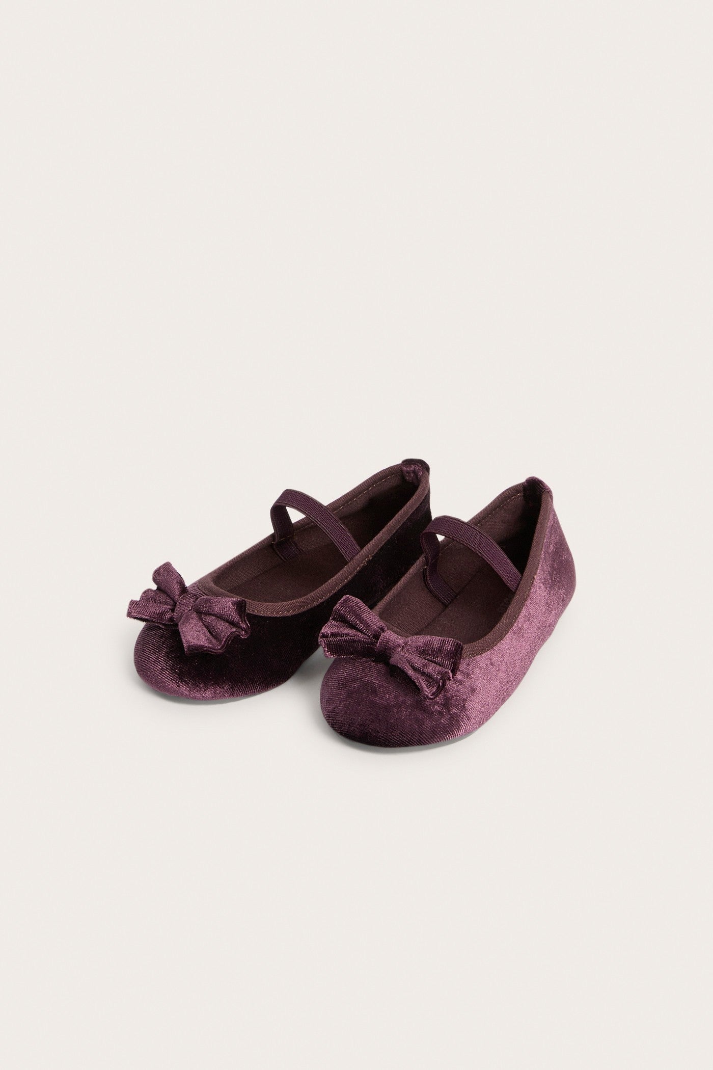 Baby & Kids purple soft velvet ballet shoes