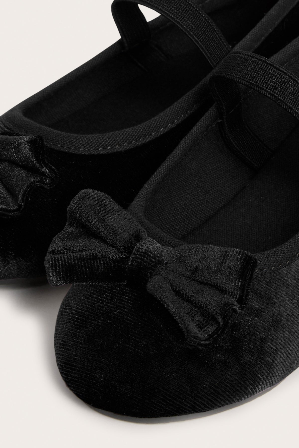 Baby & Kids black soft velvet ballet shoes