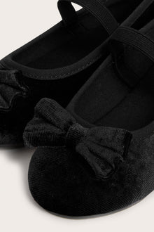 Baby & Kids black soft velvet ballet shoes