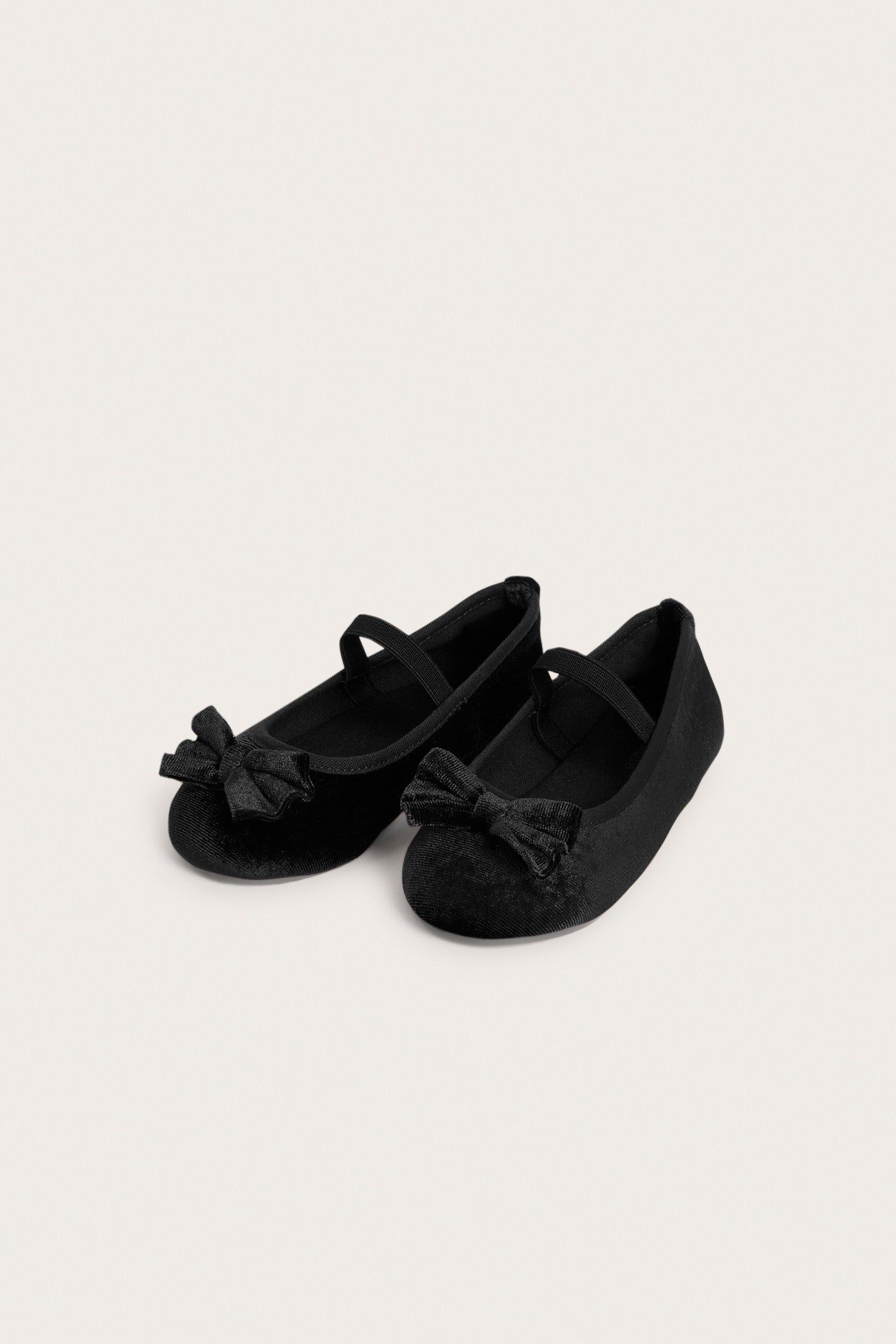 Baby & Kids black soft velvet ballet shoes