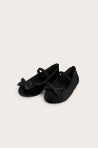 Baby & Kids black soft velvet ballet shoes