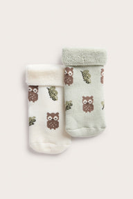 Baby socks with owls (2-pack)