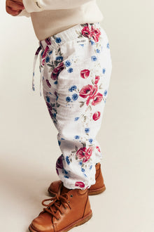 Baby white floral pants