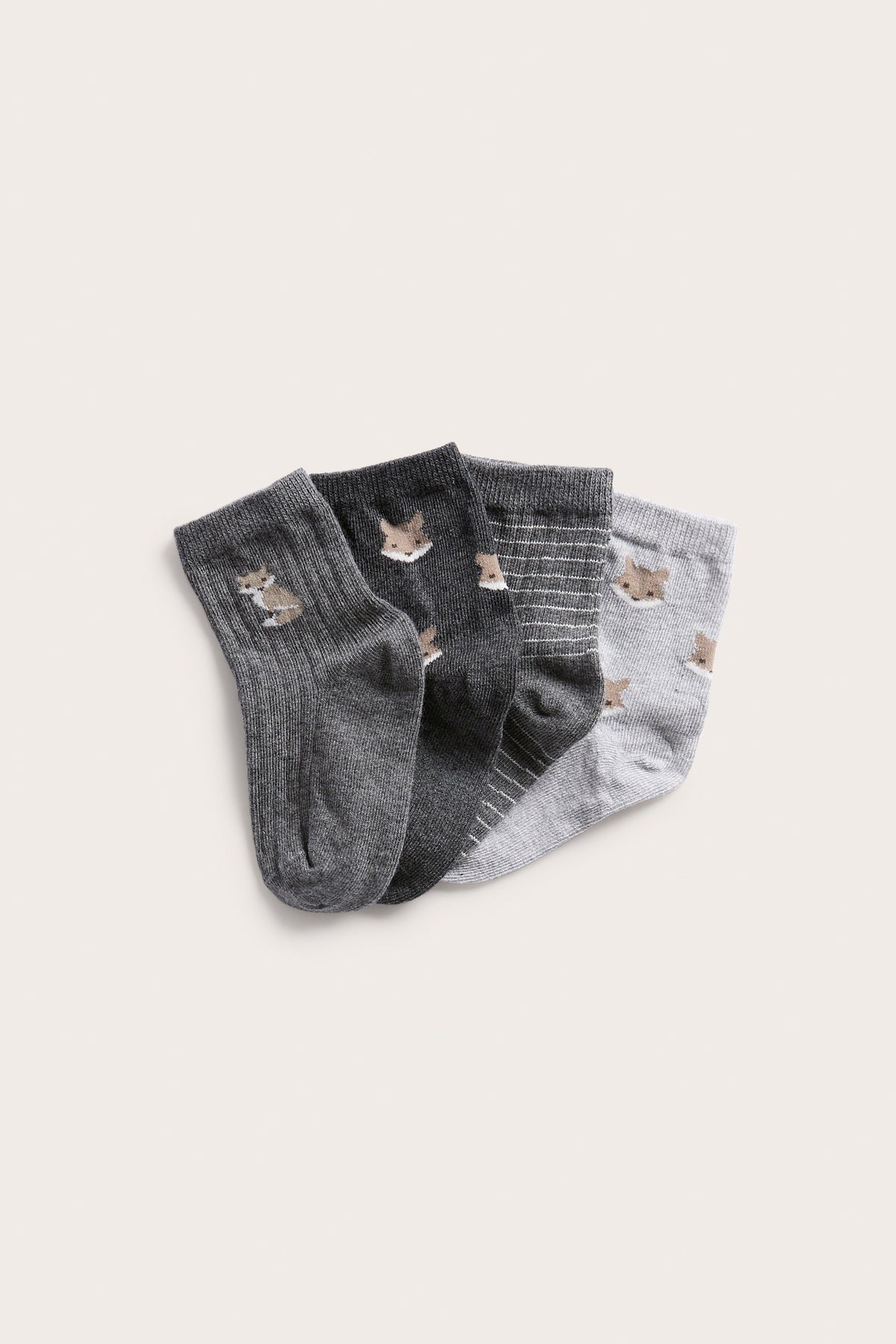 Kids grey foxes socks (4-pack)