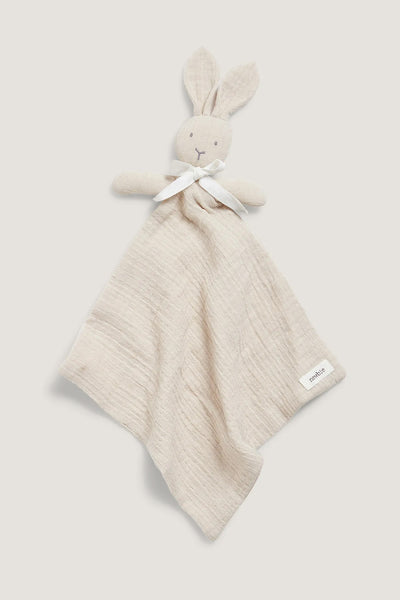Baby beige bunny security blanket