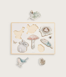 Wood puzzle forest motifs