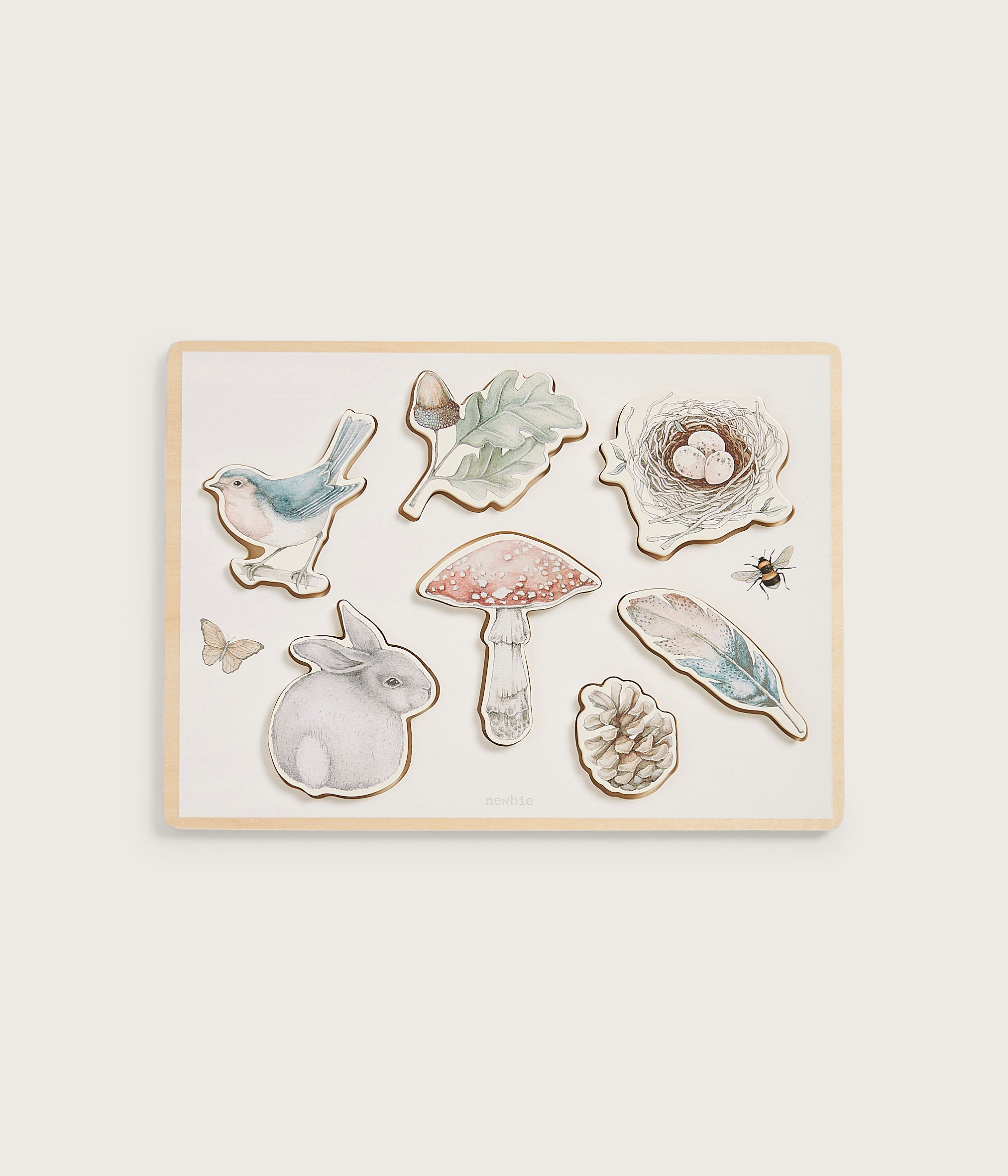 Wood puzzle forest motifs