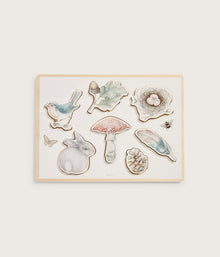 Wood puzzle forest motifs