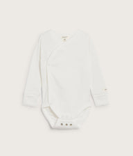 Baby white wrap bodysuit