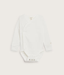 Baby white wrap bodysuit