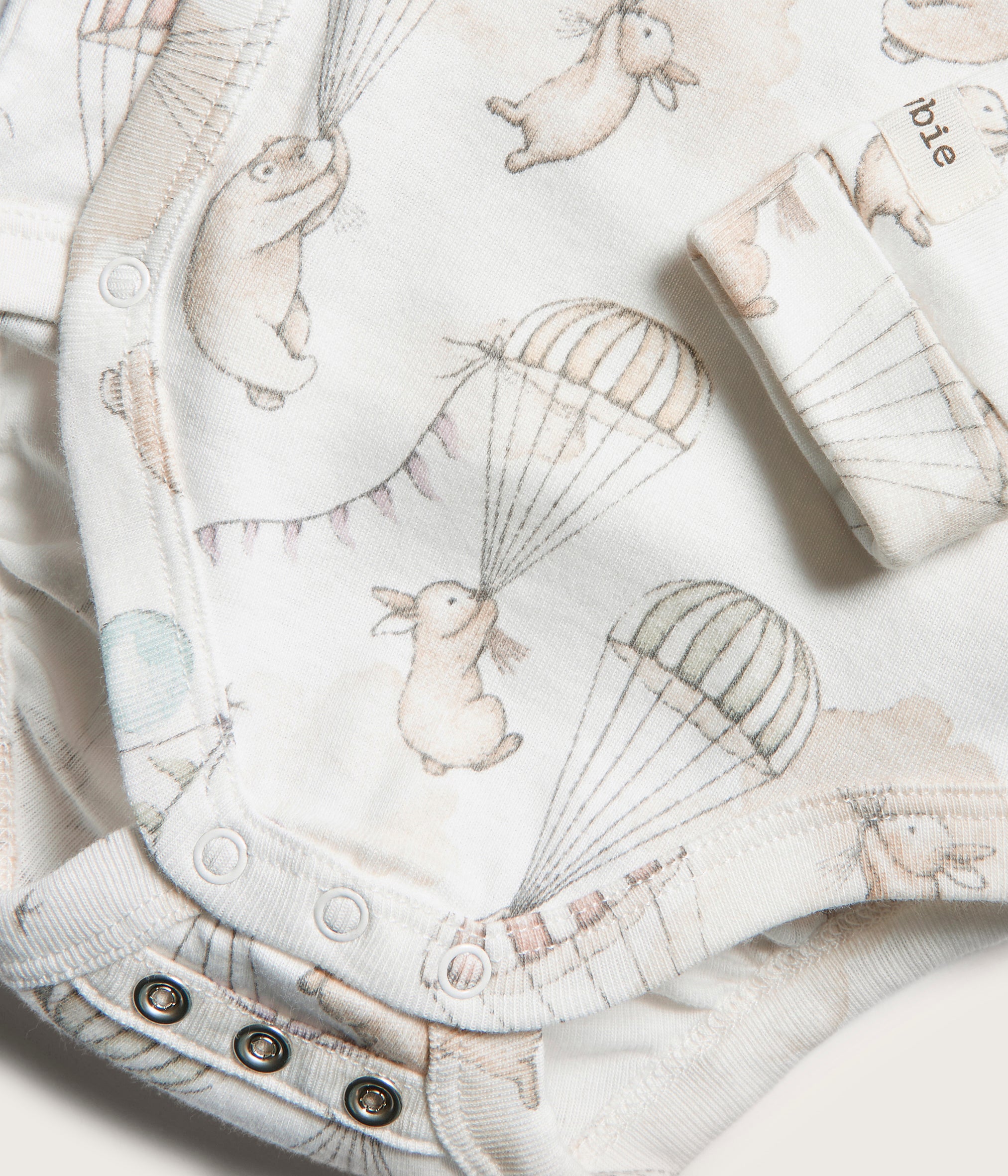 Baby white bunny balloon bodysuit