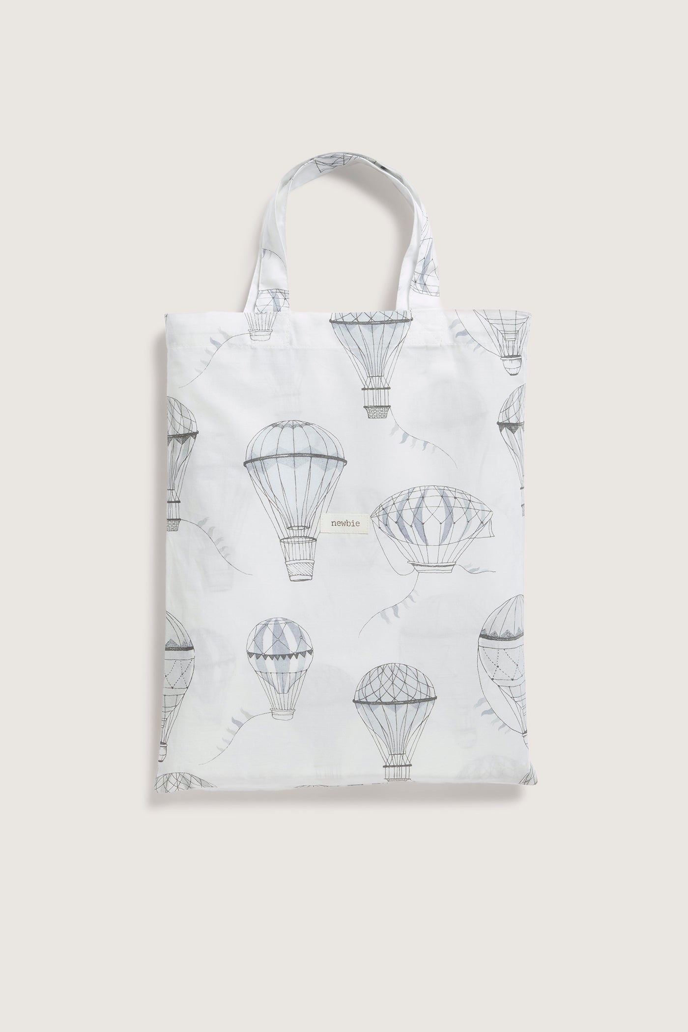 Kids white hot air balloons bedding set 140x200