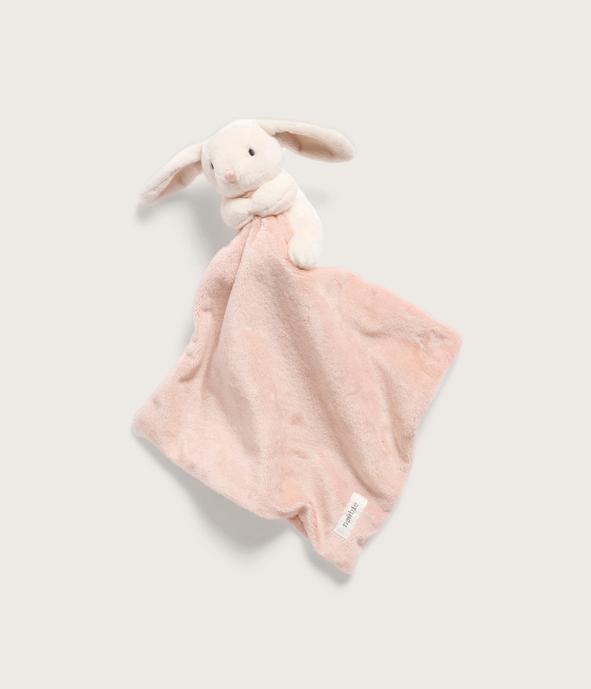 Baby pink bunny plush blanket