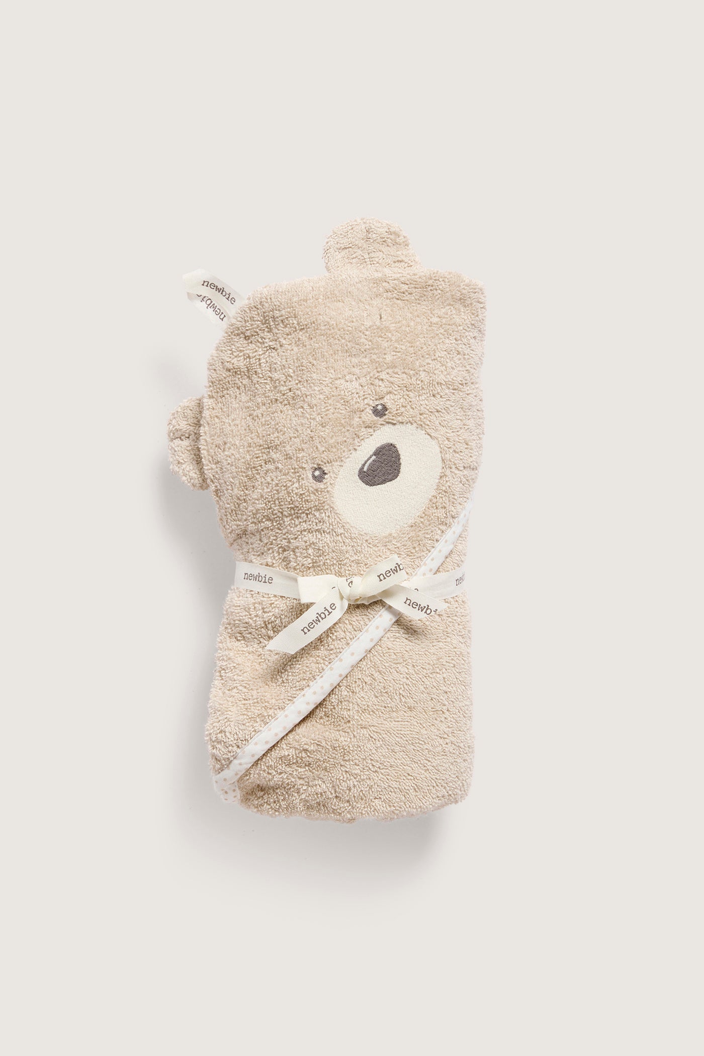 Hooded terry teddy bear bath towel
