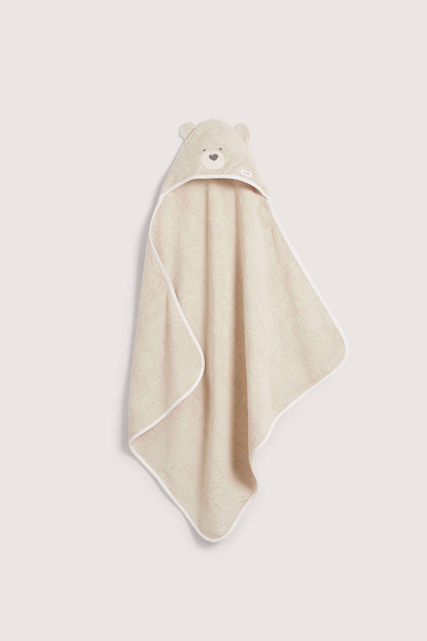 Hooded terry teddy bear bath towel