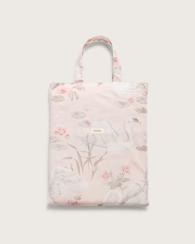 Kids pink swan lake combed cotton bedding 140x200