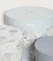 World atlas round paper boxes 3-pack