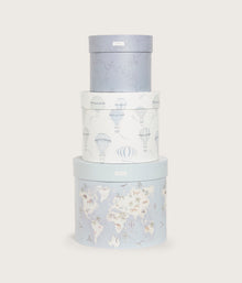 World atlas round paper boxes 3-pack