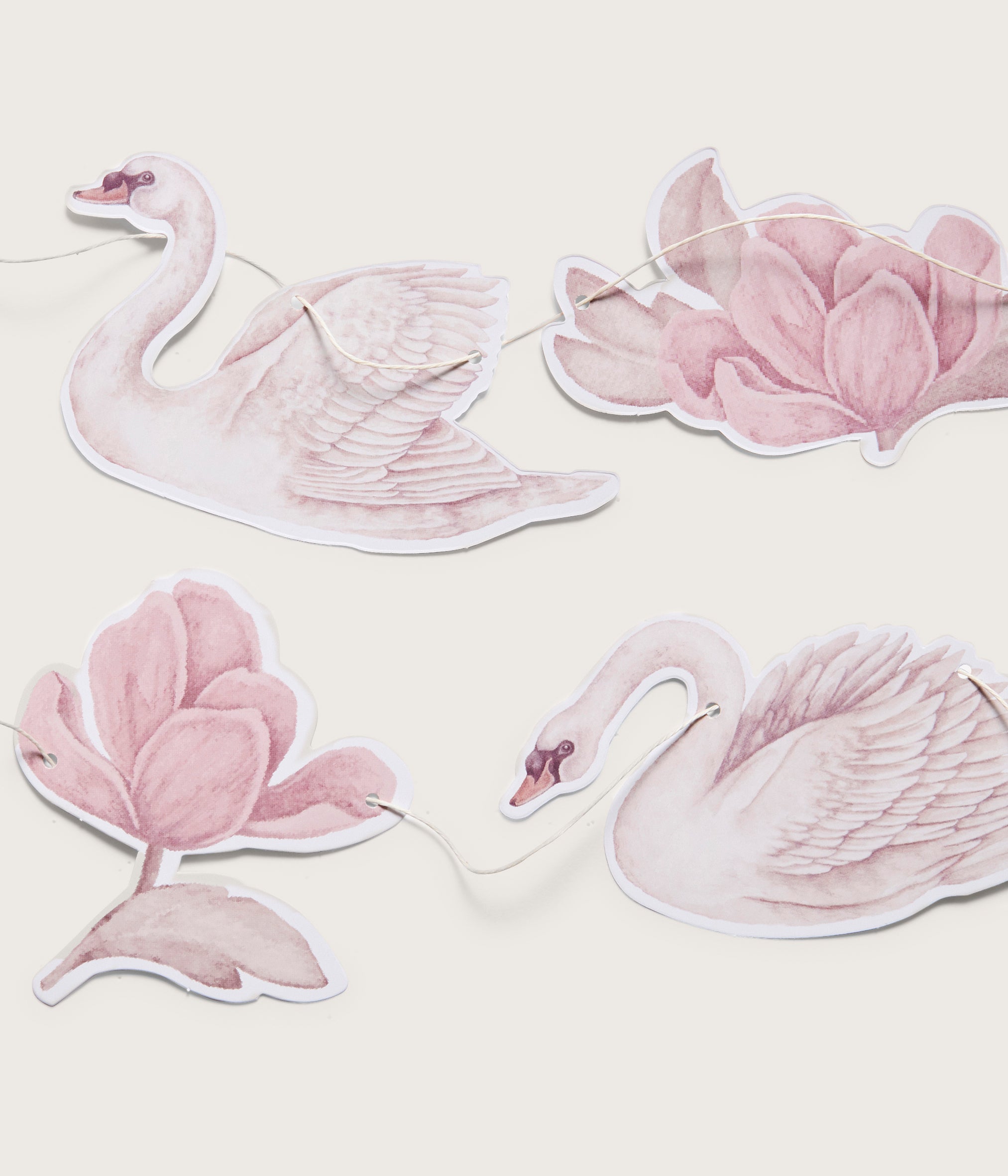 Pink swan lake garland