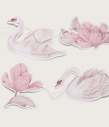 Pink swan lake garland