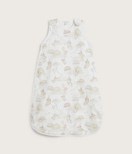 Baby white animal patterned sleeping bag