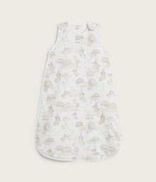 Baby white animal patterned sleeping bag