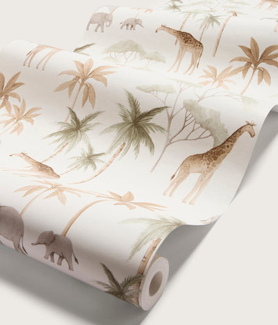 Savannah white safari wallpaper