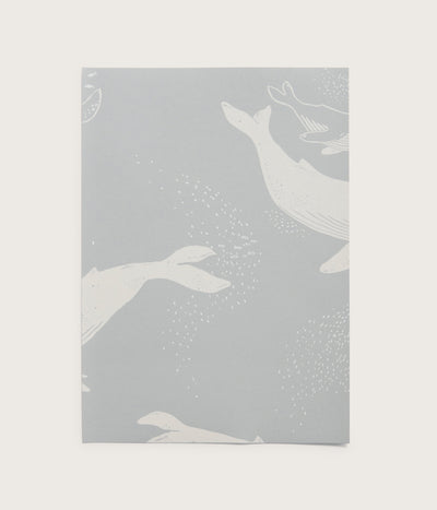 Whales blue wallpaper sample