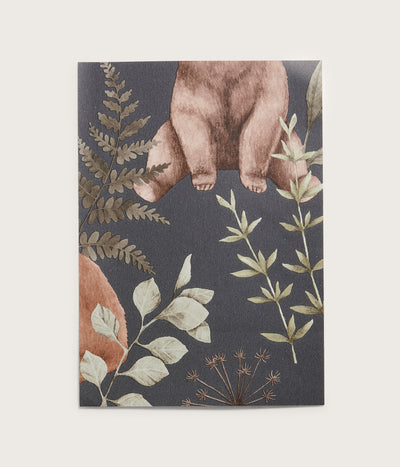 Wild Forest blue fox & bear wallpaper sample