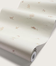 Little Fox beige wallpaper