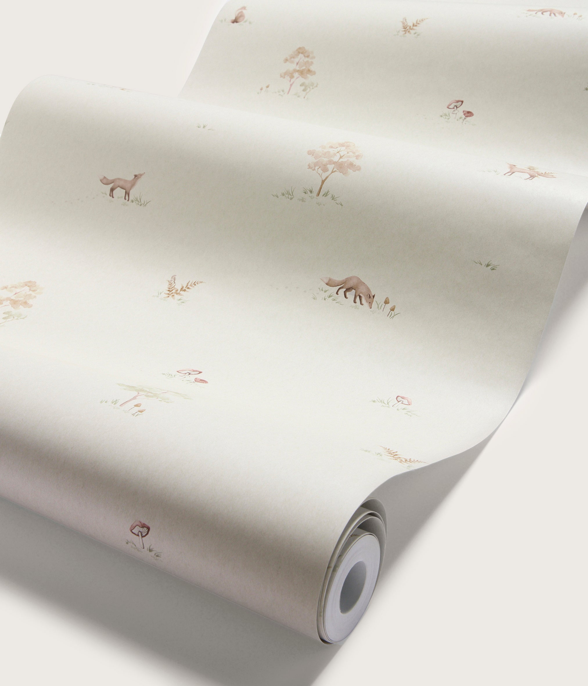 Little Fox beige wallpaper