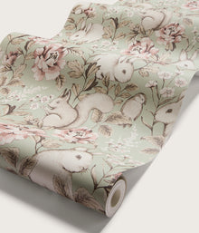 Magic Forest green animal wallpaper