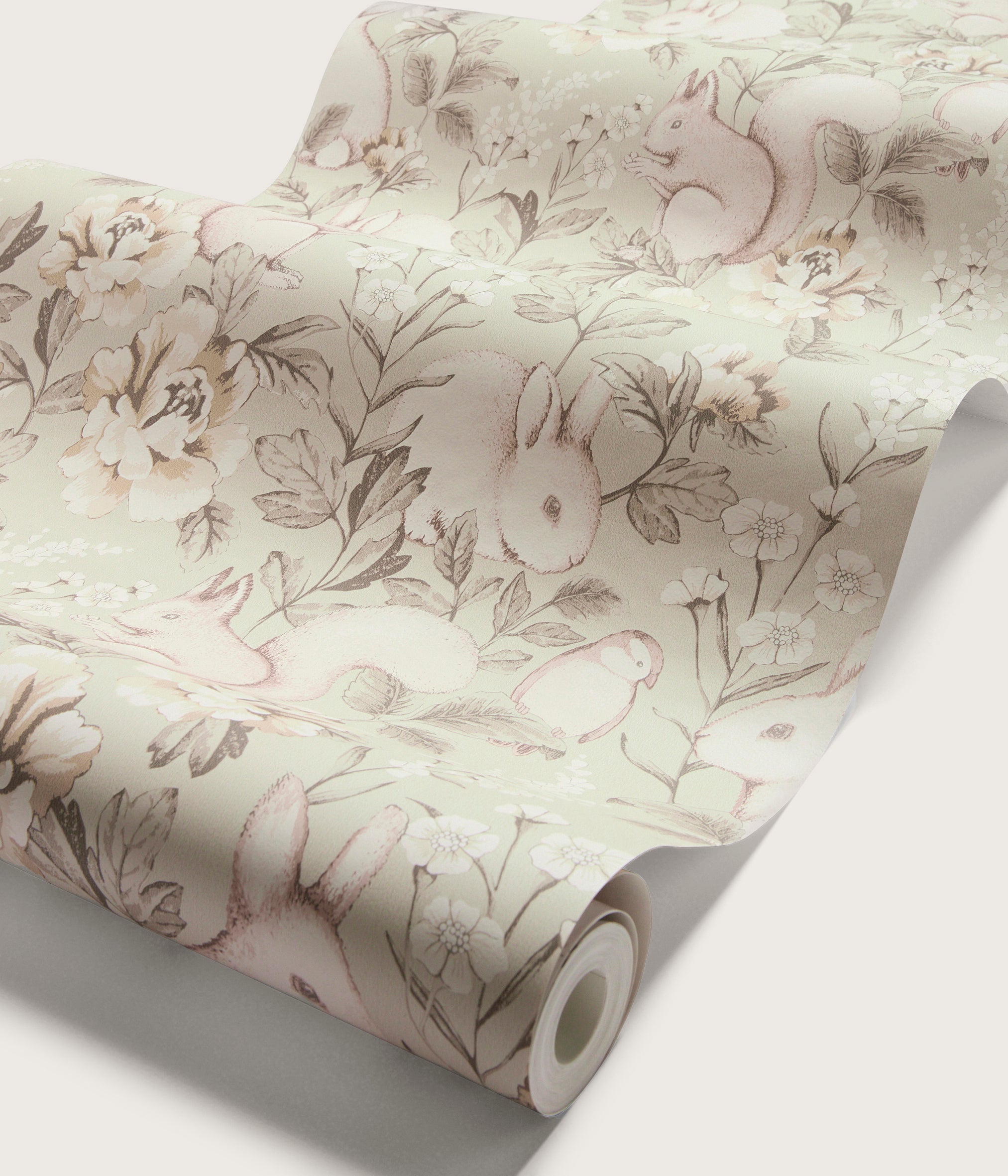 Magic Forest beige animal wallpaper