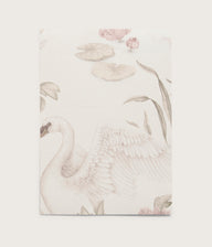 Lily swan beige wallpaper sample