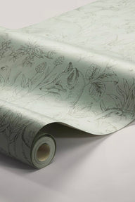 Forest Friends green wallpaper